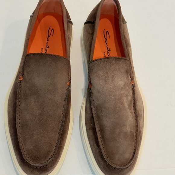 Santino Botanist Men’s Suede Loafers NEW US 8 Made in Italy - Picture 5 of 12